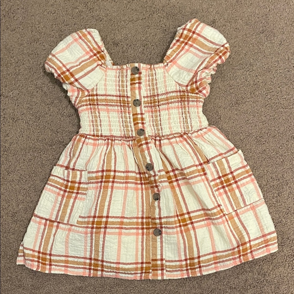 Cat & Jack Pink and Brown Plaid Dress